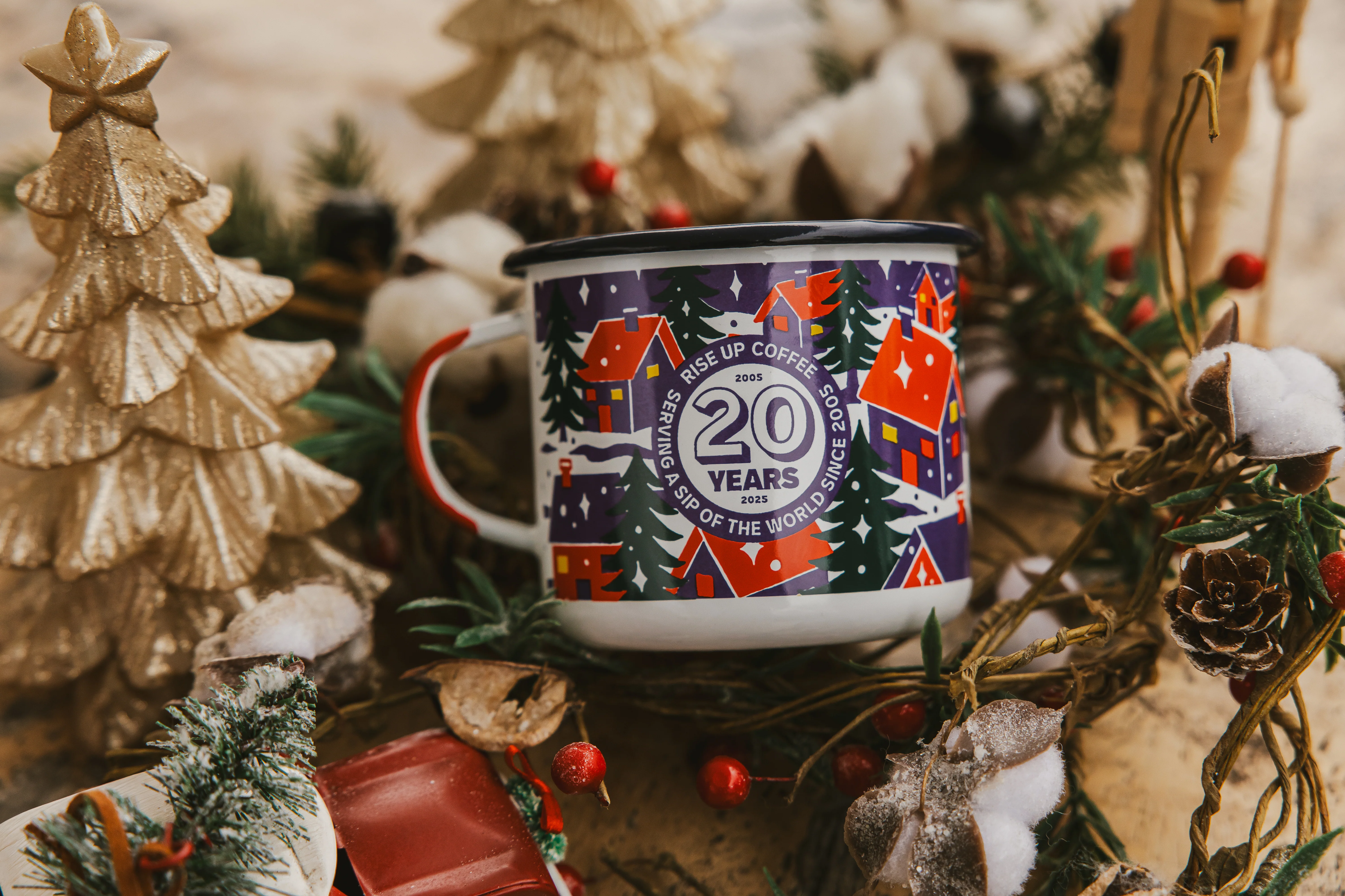 2025 Holiday Campfire Mug - 20 Years of Holiday Cheers! - Image 4