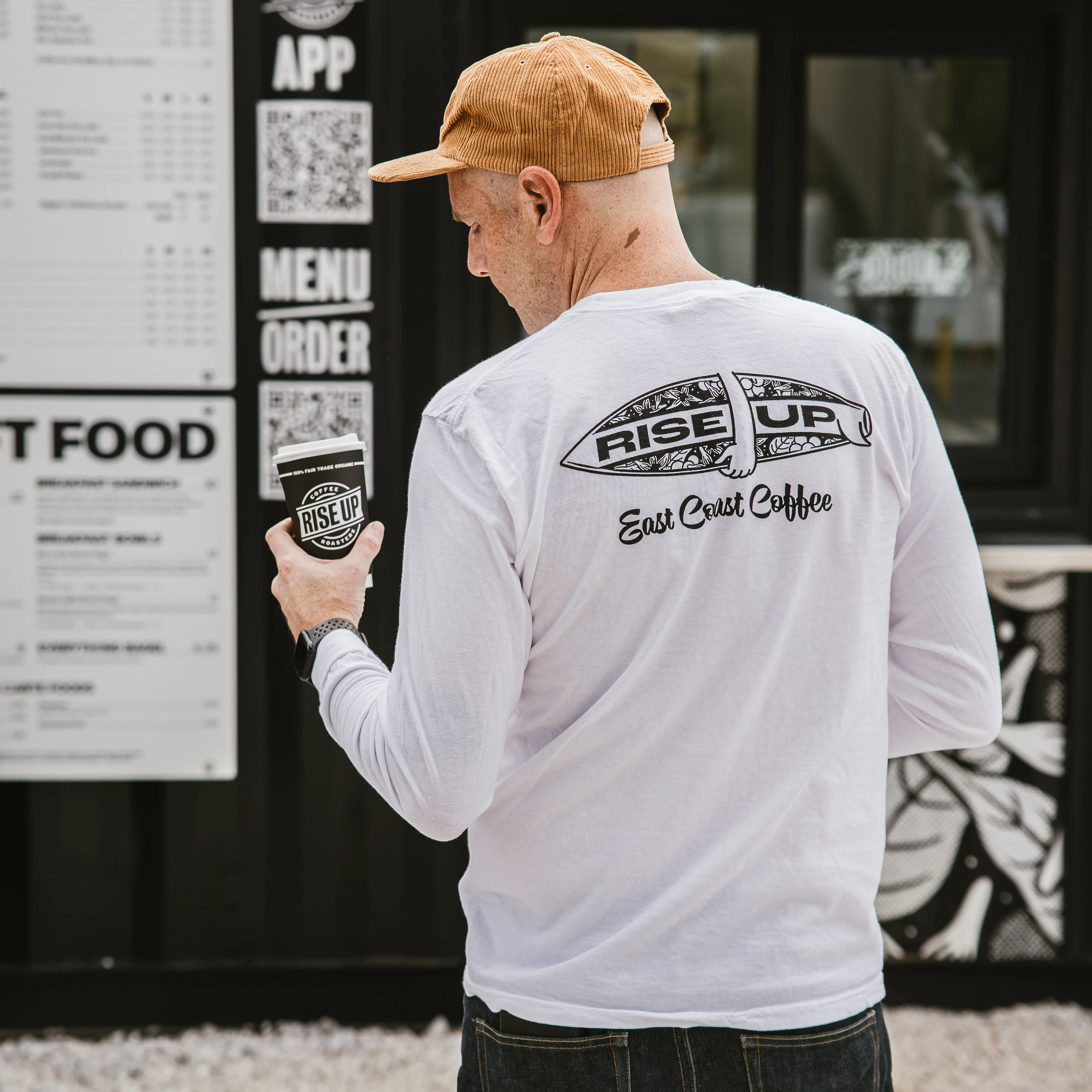 East Coast Coffee - Long-Sleeve Pocket Tee - Image 3
