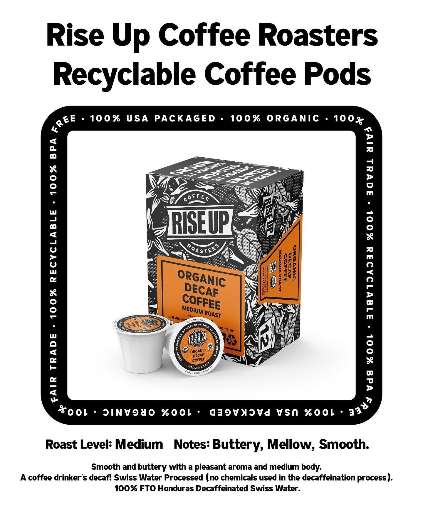 Organic Decaf Recyclable Coffee Pods - Image 5