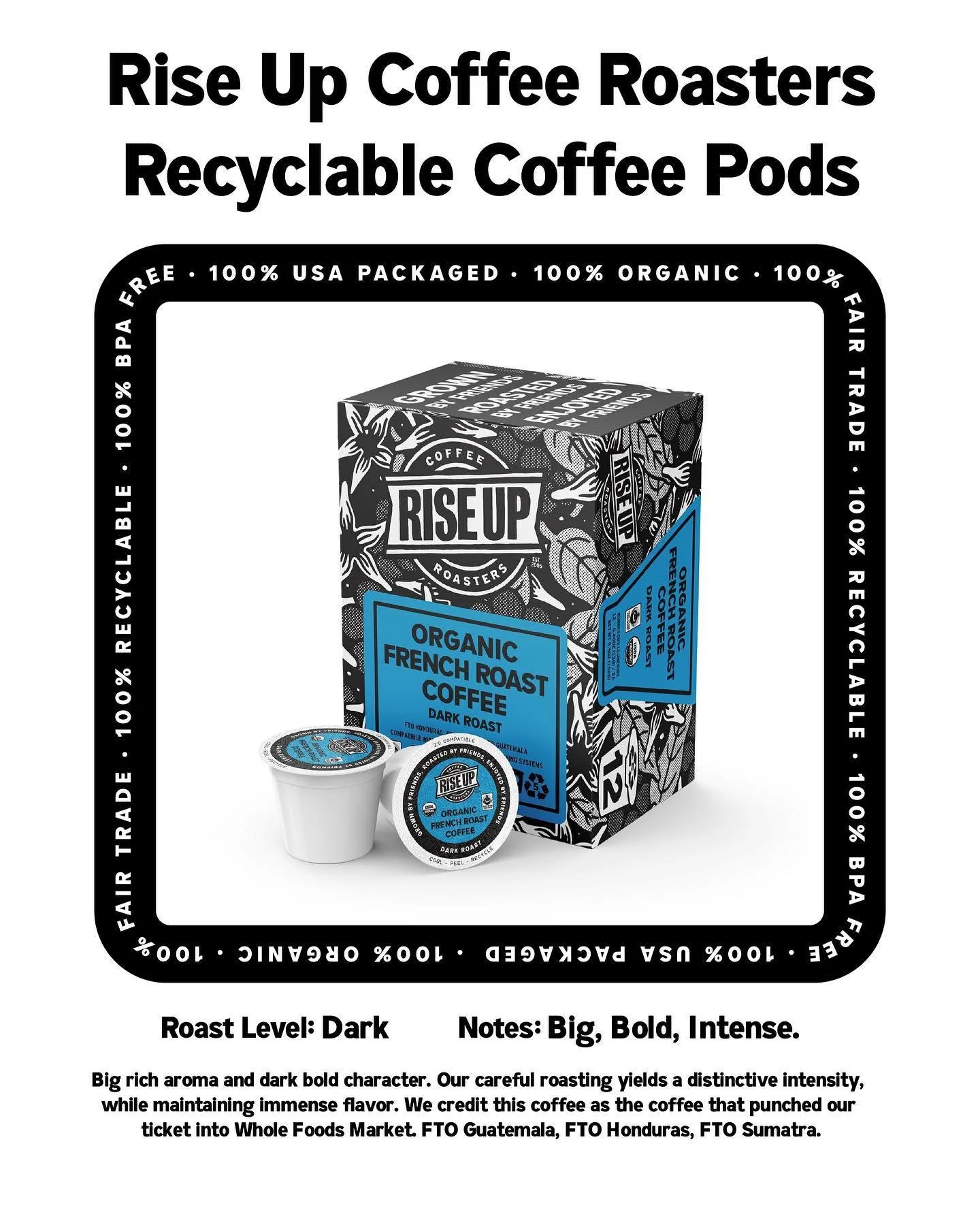 Organic French Roast Recyclable Coffee Pods - Image 6
