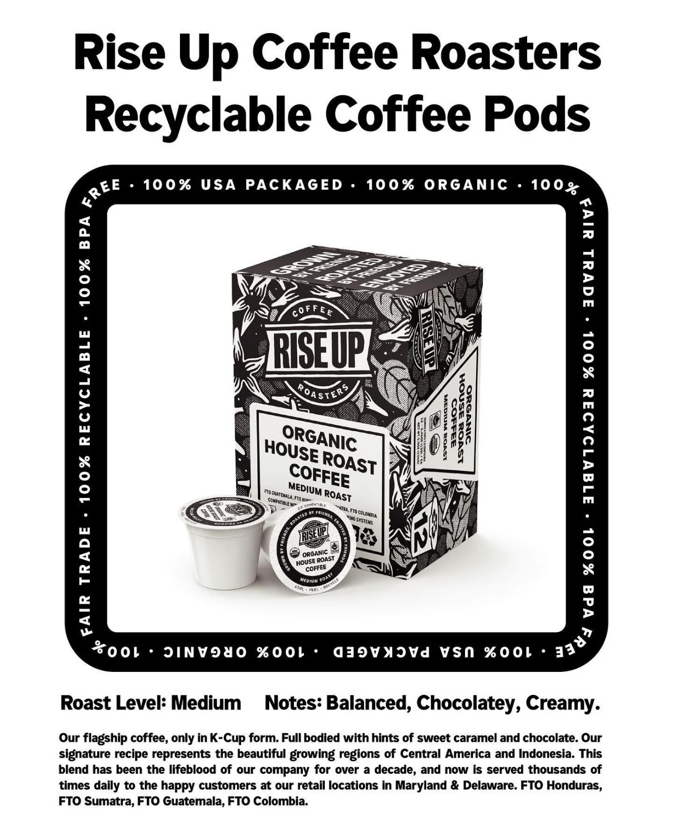 Organic House Roast Recyclable Coffee Pods - Image 4